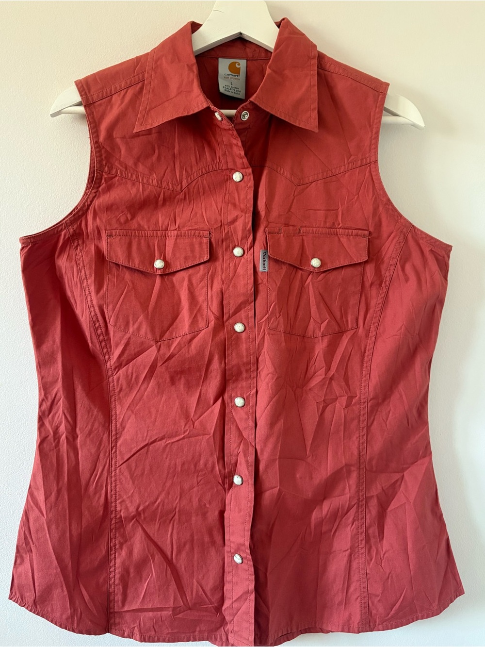 Carhartt Women’s Sleeveless Button Down L
